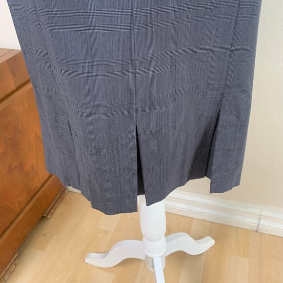 Style & Co. Sz 10/8 2-Piece Stretch Skirt Suit w/ Blazer Jacket Gray Glen Plaid - Picture 8 of 12